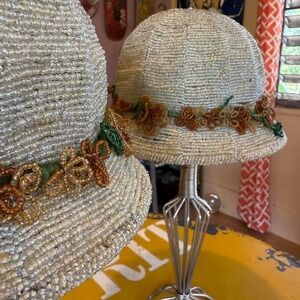Beaded Table Lamps Set of 2 Vintage Style Wire‎ Base Candle Holders Decorative